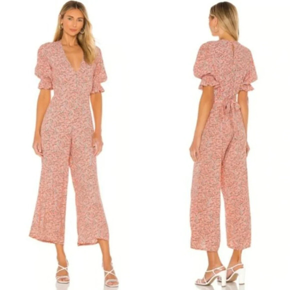 Faithfull the Brand Anka Floral Jumpsuit in Mathiola Floral Print XS NWT - Picture 1 of 14